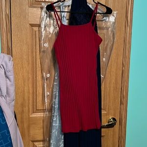 Red Spaghetti Strap Dress
